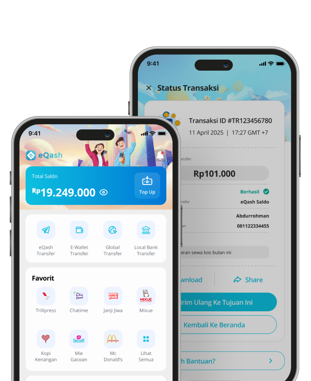 eQash Mobile App Interface